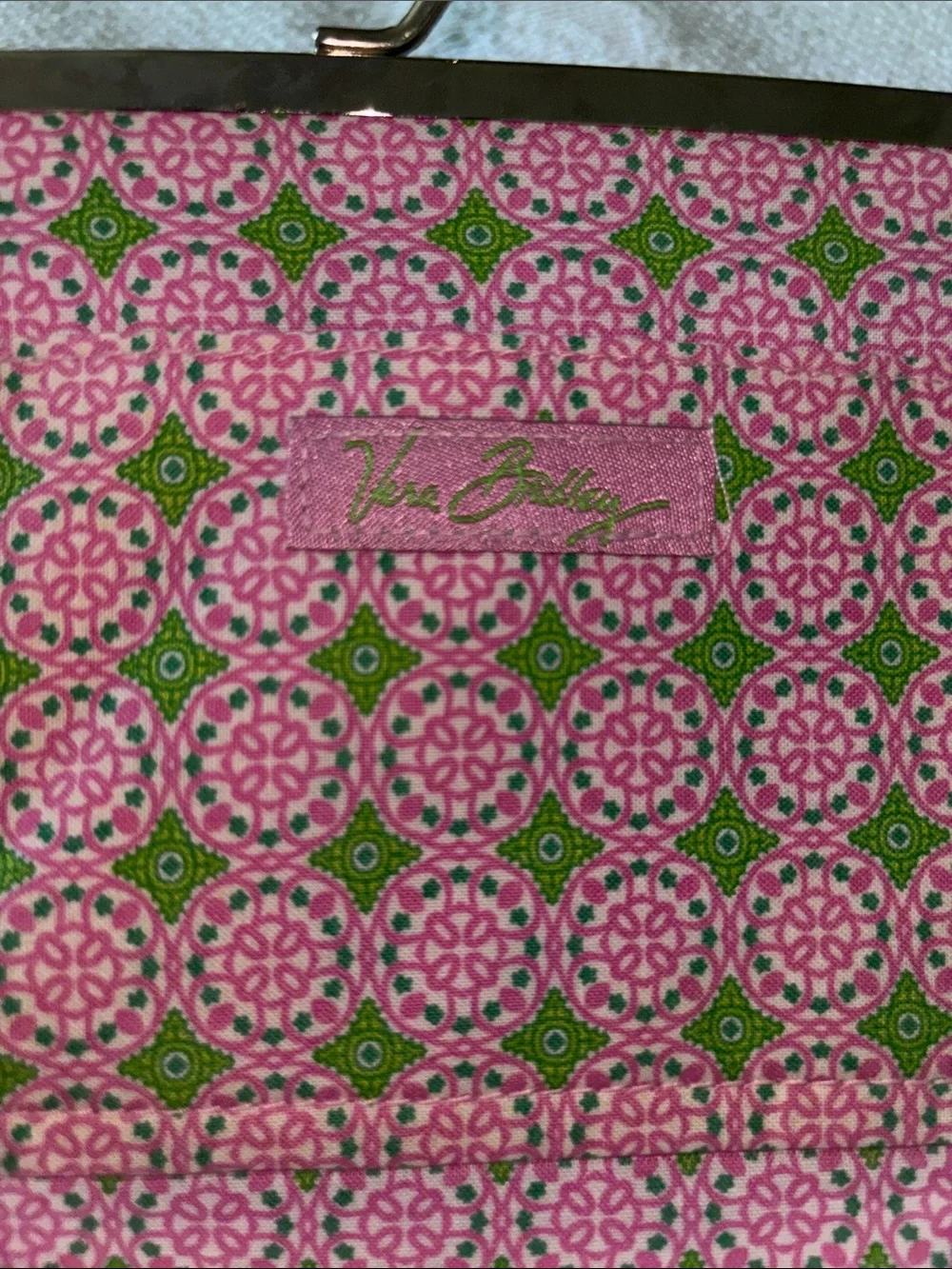 Vera Bradley Pink & Green Floral Clasp Photo Organizer